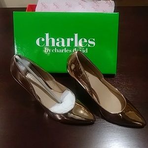 Brand new Rose Gold Metallic High Heels